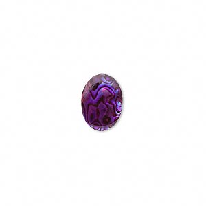 Cabochon - Paua Shell Purple 12x10mm Oval x1