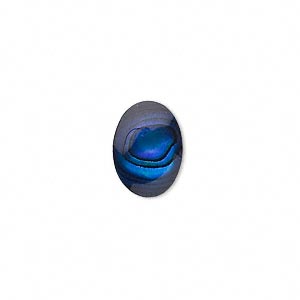 Cabochon - Paua Shell Blue 14x10mm Oval x1
