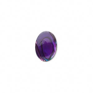 Cabochon - Paua Shell Purple 14x10mm Oval x1