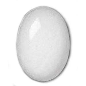 Cabochon - Mountain Jade White 25x18mm Oval x1