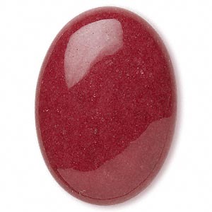 Cabochon - Mountain Jade Dark Red 25x18mm Oval x1
