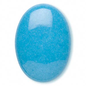 Cabochon - Mountain Jade Turquoise 25x18mm Oval x1