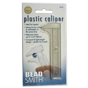 Beadsmith Plastic Calliper - Measures Beads