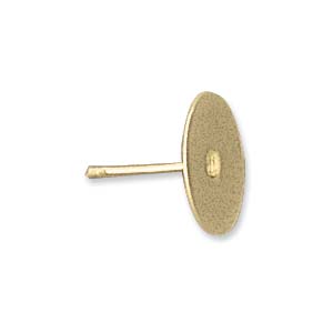 Gold Tone 10mm Flat Earring Post Studs Earposts x18pc