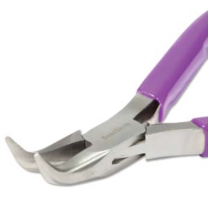 Beadsmith Purple - Super-Fine Bent Chain Nose Pliers - Jewellery Tools