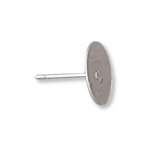 Silver Surgical Steel 10mm Flat Earring Post Studs Earposts x36pc