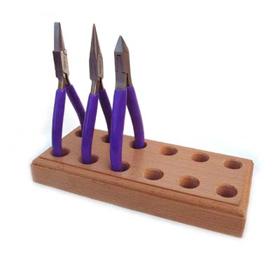 Wooden Stand for Storing Six Jewellery Pliers Tools