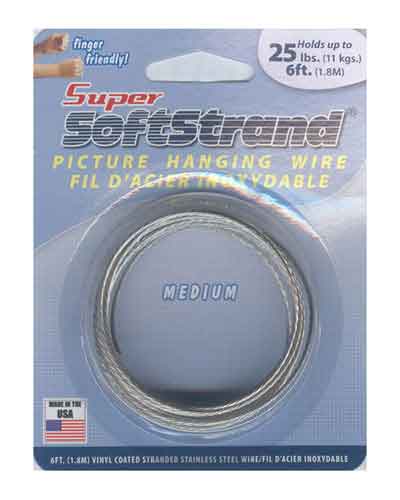 Super-Softstrand Picture Hanging Wire Medium 6ft (1.8m)