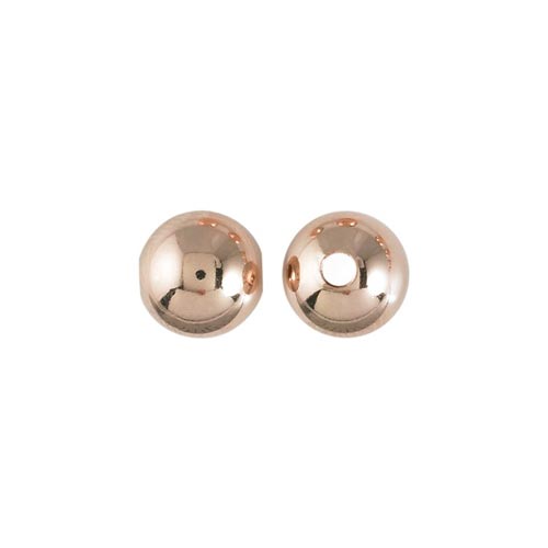 Rose Gold Filled Beads - 8mm Plain Round Bead (2mm hole) x1