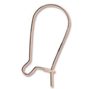 14kt Rose Gold Filled 26g 22mm Kidney Earring Wires x1pr