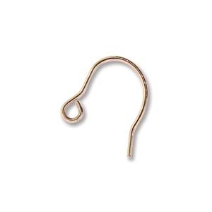 14kt Rose Gold Filled 24g 10mm Tiny Earring Hooks Round Wire x1pr