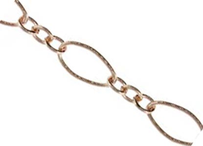 Rose Gold Filled 2.2x2.8 & 7.5x4.2mm Small & Large Link Chain per 6" - 15cm
