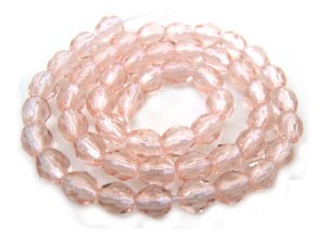 Czech Glass Fire Polished beads - 3mm Rosaline x50