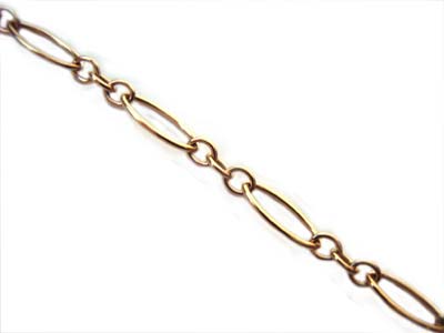 Gold Filled Chain ~ Large Oval 3.5x8mm / Tiny Oval 2x3mm - per foot (30cm)