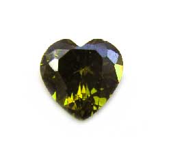Cubiz Zirconia CZ Heart 6mm - Peridot x1