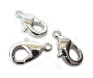 Lobster Parrot Clasp 12.4x6.5mm Silver Tone x10