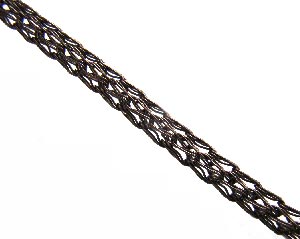 Vintaj Natural Brass 3mm Knitted Woven Wire Chain per half foot