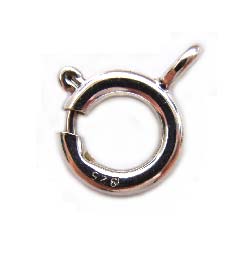 Sterling Silver Clasps - Spring Ring 6mm Clasp x1