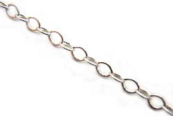 Sterling Silver Chain Flat Tiny Oval Link 1.5mm per 1ft - (30cm)
