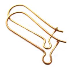BALI Gold Vermeil Long Loop Arched Earhook Wires 32 x 13mm x1pr