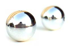 Sterling Silver Beads - 18mm Plain Round Bead (2.0mm hole) x1
