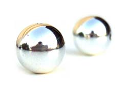 Sterling Silver Beads - 16mm Plain Round Bead (2.1mm hole) x1