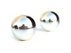 Sterling Silver Beads - 14mm Plain Round Bead (1.8mm hole) x1