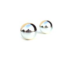 Sterling Silver Beads - 4mm Plain Round Bead (1.5mm hole) x1