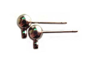 Silver Surgical Steel 4mm Ball Earring Post Studs Earposts x1pr