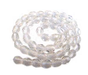 Czech Glass Fire Polished beads - 3mm Crystal x50