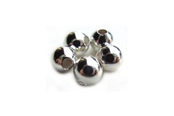 Base Metal Beads - 2.4mm Round Spacer Silver Plated x144