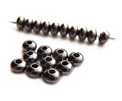 Base Metal Beads - 3x2mm Donut Spacer Gunmetal Black Plated x144