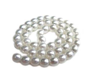 Czech Glass Pearl Beads 3mm Snow White Pearls x25