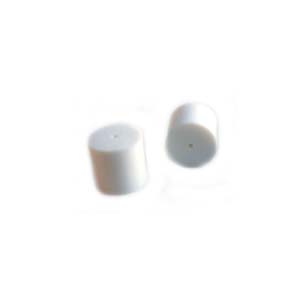 PVC Plastic Rubber 3x3mm Smooth Cylinder White Safety Sleeve x72 pairs (144)