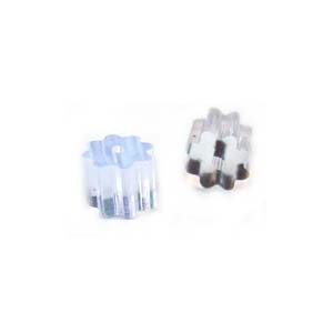 PVC Plastic Rubber 3.3x3mm Ribbed/Cog Clear Earring Clutch Backs x72 pairs (144pc) approx