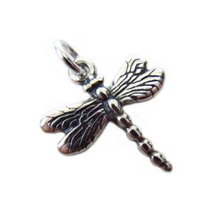 Sterling Silver Charms - 15x16.5mm Dragonfly Charm x1