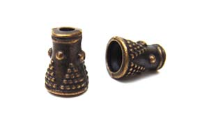 Bali Style 7.7x4.8mm Bead Cap Cones Antique Bronze x10