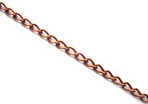 Twisted Curb Necklace Chain Link 3.5x2mm Open Link Non Soldered, Antique Copper x500cm