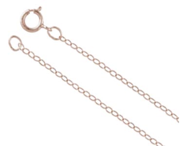 Rose Gold Filled Flat Cable Chain Necklace - 1.4mm 16in - 40.5cm