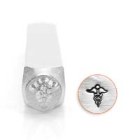 Caduceus Medical Sign 6mm Metal Stamping Design Punches - ImpressArt