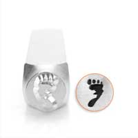Foot Print Right 9.5mm Stamping Design Punches - ImpressArt