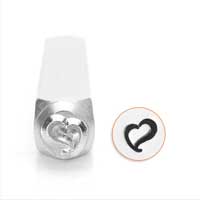 ImpressArt, Swirly Heart 6mm Metal Stamping Design Punches