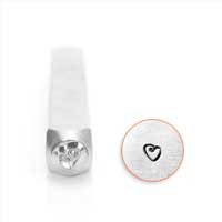 Fat Heart 3mm Metal Stamping Design Punches - ImpressArt