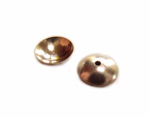 Sterling Silver Plain Shiny Round Bead Cap 5.2mm x2