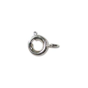 Silver Plated 7mm Spring Ring Bolt Clasp, Beadsmith, x10