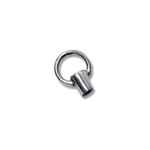 Sterling Silver 1.3mm id End Tube with Ring x1