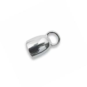 Sterling Silver 4.8mm id 10.7x6.3mm End Cap