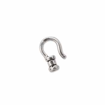 Sterling Silver 1.4mm id 8.6mm Crimp Hook Clasp