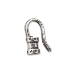 Sterling Silver 3mm id 13.3mm Crimp Hook Clasp