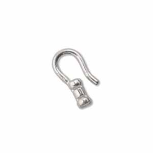 Sterling Silver 1.5mm id 11mm Crimp Hook Clasp